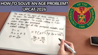 How to Solve an Age Problem? | UPCAT 2026 REVIEW