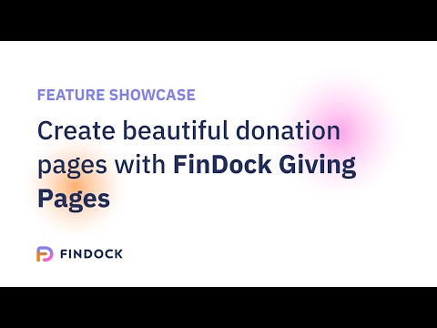 FinDock Giving Pages