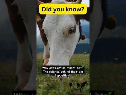 Why Do Cows Eat So Much? 🐄 The Fascinating Science Behind Their Massive Appetites! #Cattle