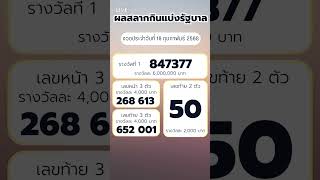 ผลการออกรางวัล#ผลสลากกินแบ่งรัฐบาล #ตรวจหวย #หวย16กุมภาพันธ์2568