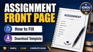 How to Fill IGNOU Assignment Front Page | Download Free Template 2026 #ignou #ignouassignment