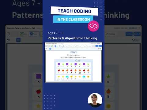 See how easy it is to teach coding in your classroom. #AlgorithmicThinking #IdentifyingPatterns