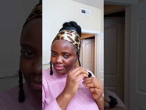 How to quick style and sleek  a ponytail on short natural 4chair