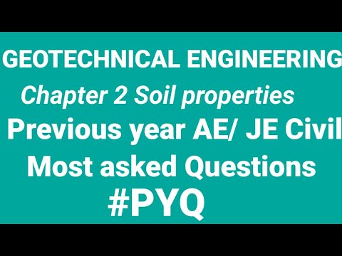 Geotechnical engineering chapter 2 | soil properties | important questions for RRB JE SSC JE UPMRC