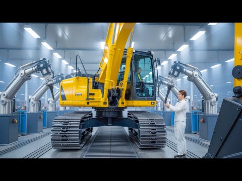 How $500K Heavy Duty Excavators Are Made - Inside Heavy Machinery Assembly & Production Factories