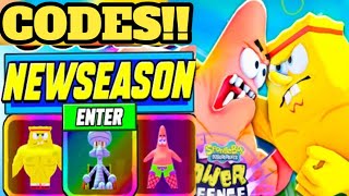 ALL NEW CODES SPONGBOB TOWER DEFENSE ROBLOX CODE JULY 2025