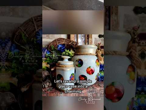 DIY Upcycled Easter Decor:  Peek-a-Boo Candy Jar with French Country Flair