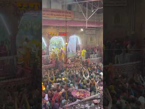 Vrindavan ki Holi #trending #viralshort #bankebihari #radharani #barsana #shorts