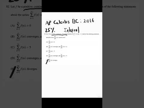 AP Calculus BC MCQ Practice #ap #education #apcalculusbc #apcalculus #fyp #mcq #maths