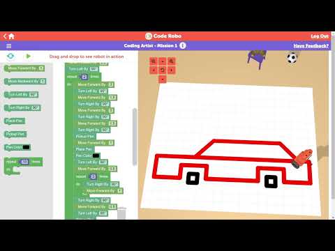 How to draw a car with a robot CodeRobo.AI