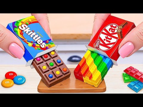 Satisfying Cake Recipe Using Rainbow Skittles and KitKat Chocolate | Best Chocolate Cake Recipe