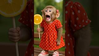 The monkey is so cute💖😍😍 funny video #funny #cute