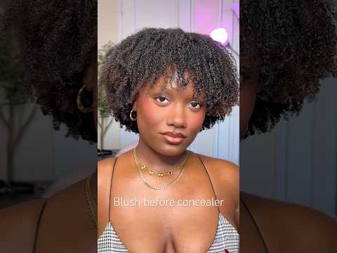 How to: putting blush before concealer for seamless blend #darkskinmakeup #makeup hacks