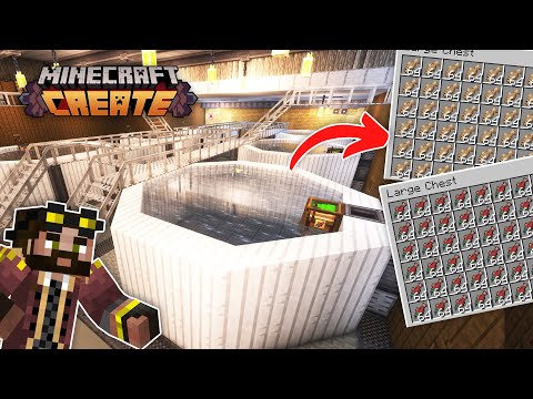 I built a FULLY AUTOMATIC FISH FARM in Minecraft Create Mod! WORLD DOWNLOAD!