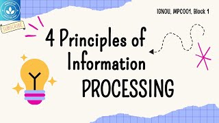 Principles of Information Processing || Cognitive Psychology || IGNOU, MPC001, Block 1 #psychology
