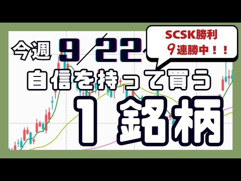 今週（9/22〜）専業が自信を持って買う1銘柄