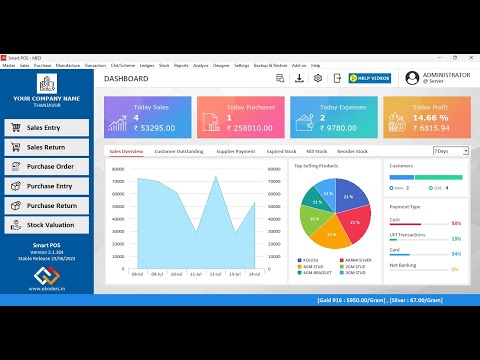New Dashboard Update for Smart POS | Ekoders Software | Billing Software
