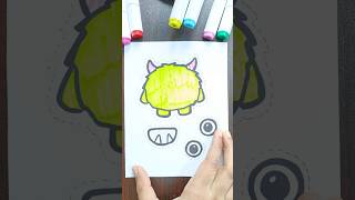 Cut And Paste ✂️| Cute Monster #shorts #colouring