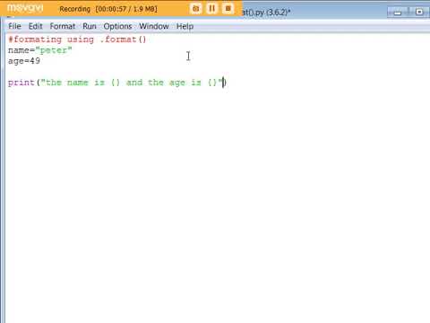 Formating using .format() in Python