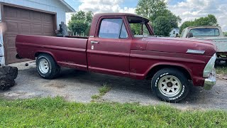 1967 f100 moving under her own power after 28 years!!!