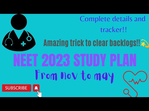NEET 2023 study plan| how to clear backlogs | neet study tips | #neet2023  #neettimetablefor2023