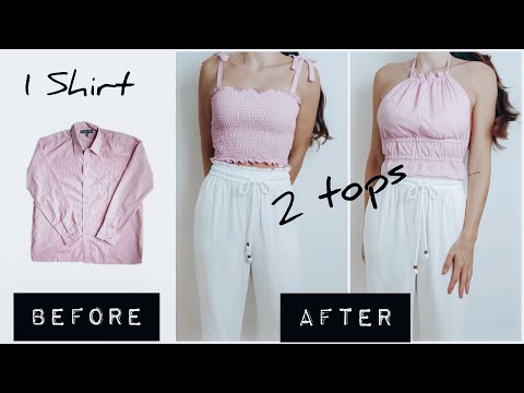 DIY - How to turn 1 Shirt into 2 Trendy Tops ❤️ Easy DIY Upcycling ❤️ Thrift Flip