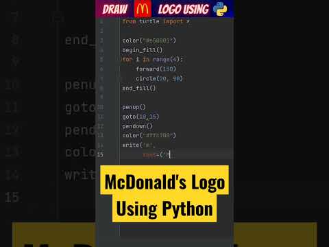 Draw McDonald's Logo using Python Turtle #shorts #python #pythonturtle #pythonshorts #mcdonalds