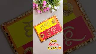 DIY Haldi Kumkum/Kunku Template For Decoration😍 #shorts #ytshorts #haldikunku #makarsankranti #diy