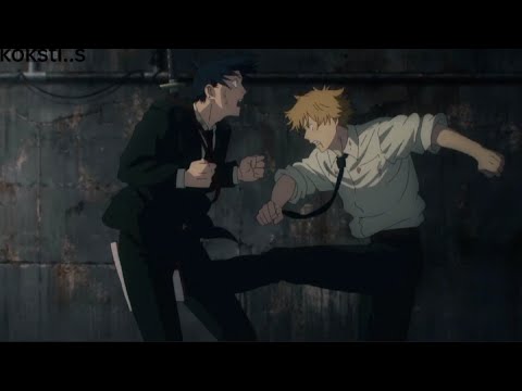 denji break aki balls and beat him || chainsaw man episode 2 English sub||