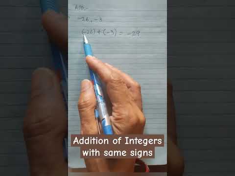 Addition of Integers with same sign #mathematics #ytshorts