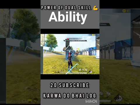 POWER OF DUAL SKILL ABILITY 💪#freefire #funny #ytshorts