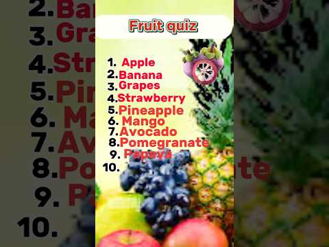 Guess the fruit challenge #quiz #knowledge #challenge #shorts