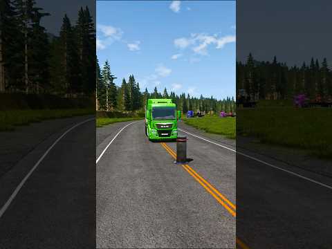 Flatbed Trailer mix Color Drive Bollard Crash