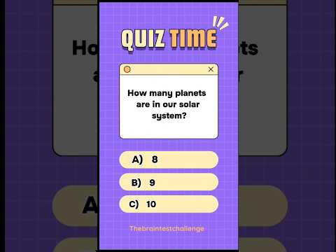 Solar Quiz Challenge: Test Your General Knowledge! Can You Choose the Right Answer?#quiz #trivia