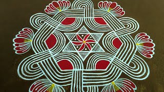 Rangoli design full video #rangoli #muggulu #padikolam 