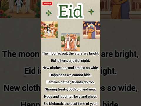 Eid | Poems in English | English poem for kids | #shorts #knowledgetreasure