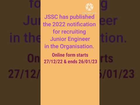 JSSC recruitment 2022 junior engineer | Mechanical jobs | JSSC vacancy 2022 | Freshers jobs 2022