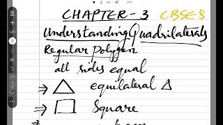 Understanding Quadrilaterals chapter 3 #maths #quadilaterals
