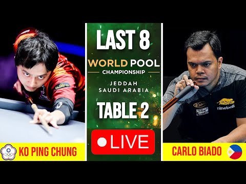 Ko Ping Chung vs Carlo Biado LAST 8 LIVE World Pool Championship 2025