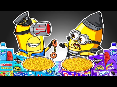 Police VS Crime 🍔😋 Minion MUKBANG ASMR PRISON FOOD VERSION | Tastytoon