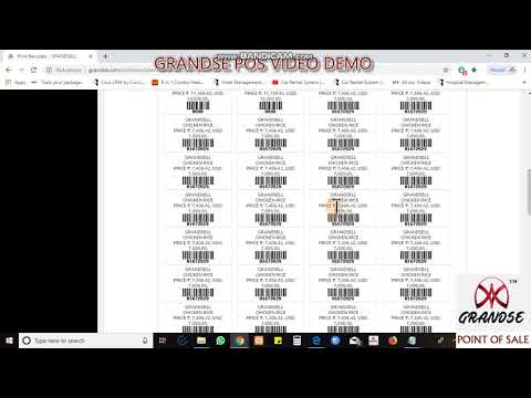 How to print or generate barcode label in grandse pos billing software?