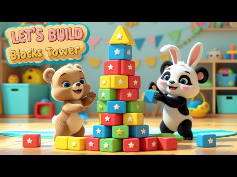 Let's Build a Block Tower | Fun Construction Song for Kids & Toddlers