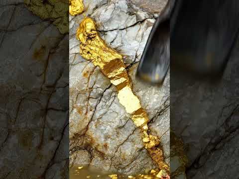 Gold Quartz Wait End 🪙😮   #golddiscovery #treasure#goldhunting #gold #goldrush #goldnugget
