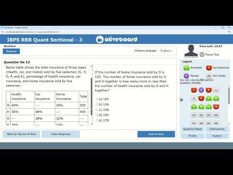Oliveboard Rrb po pre Quant sectional 3||✍️95%+percentile✍️||💻⏱️📚🖊😎