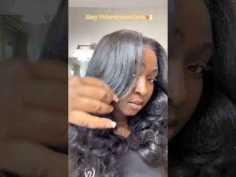 Easy Voluminous Curls🧡 #overnightcurls #voluminouscurls #heatlessblowout #heatlesscurls #drybar