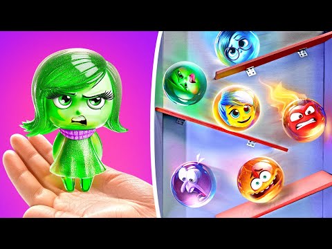 INSIDE OUT 2 EMOTIONS ARE TRAPPED! *Joy Made Lego Headquarters In Riley's Head*