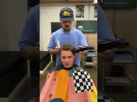 ‘HAIRCUT RESTYLE’ going from a side parting to a buzz cut with a low fade