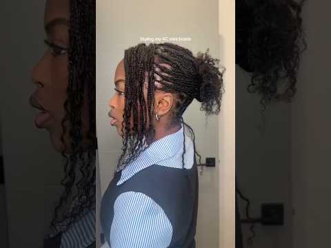 STYLING MY 4C MINI BRAIDS✨ #naturalhair #bigchopjourney #hairstyles #minibraids