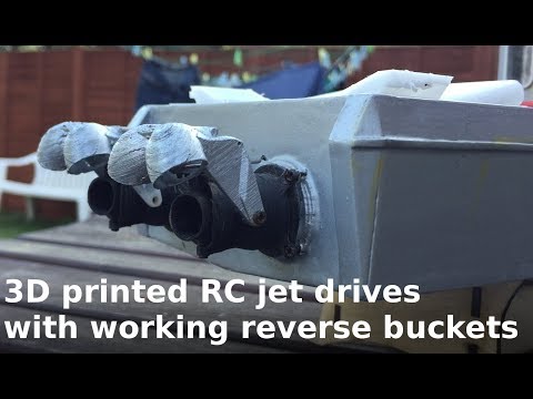 RC jet drive workboat with reverse buckets