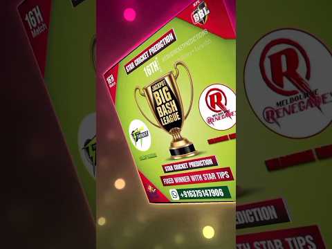 #Bbl2025 #Sydneythunder VS Melbourne Renegades Match Winner #Team Analysis